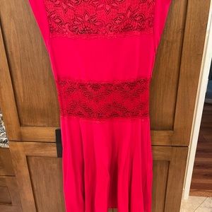Red mini Bebe dress brand new size M